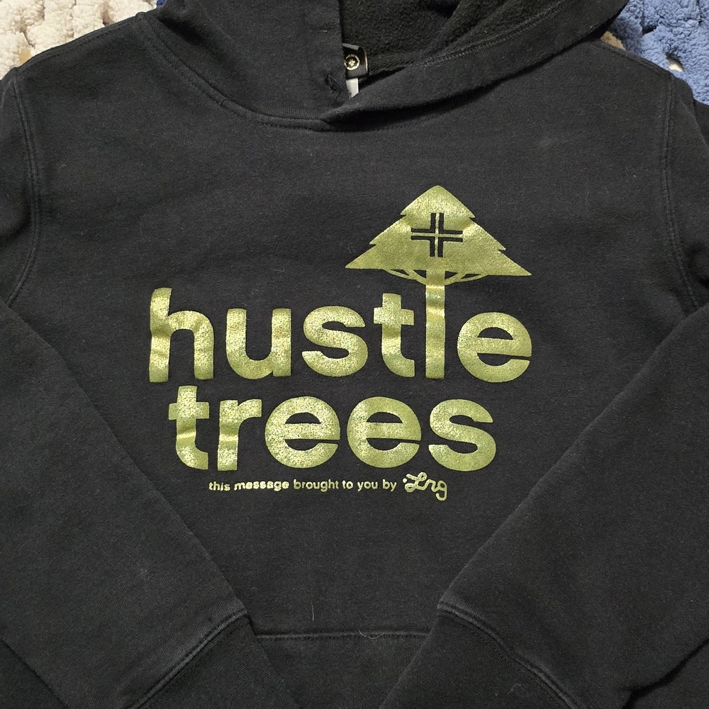 LRG Black Hoodie with Gold Print